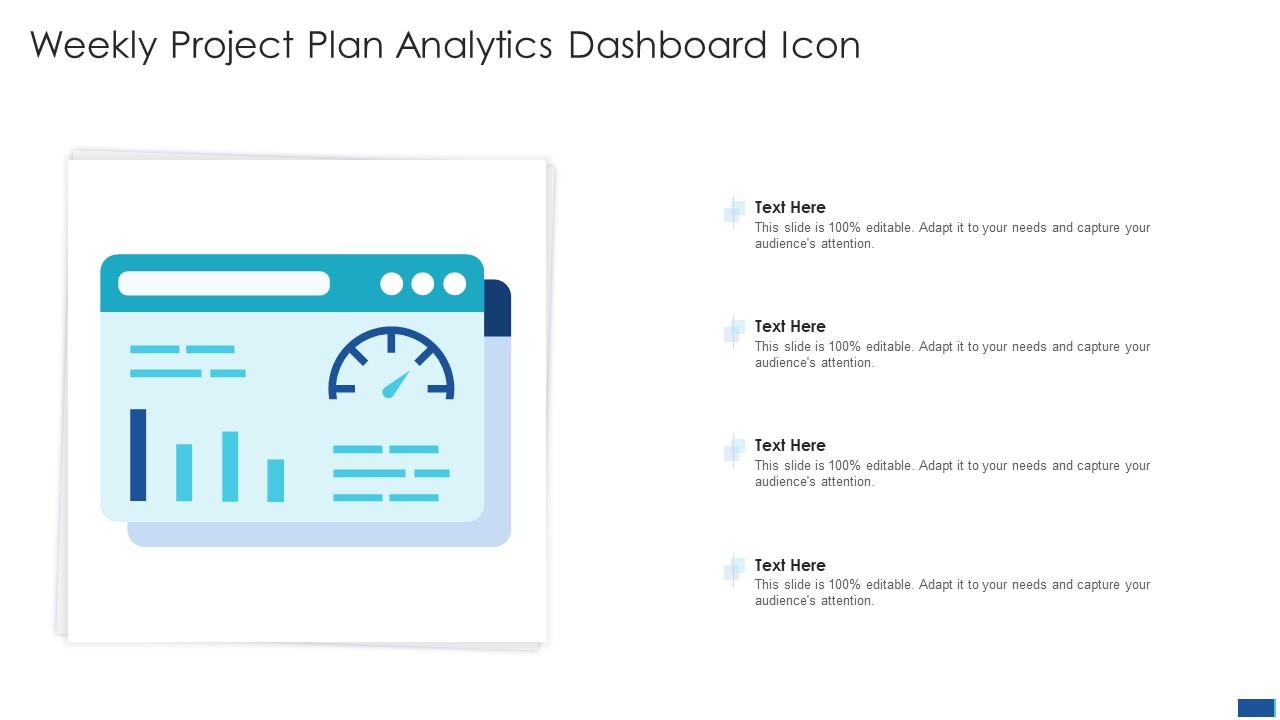 Weekly Project Plan Analytics Dashboard Icon