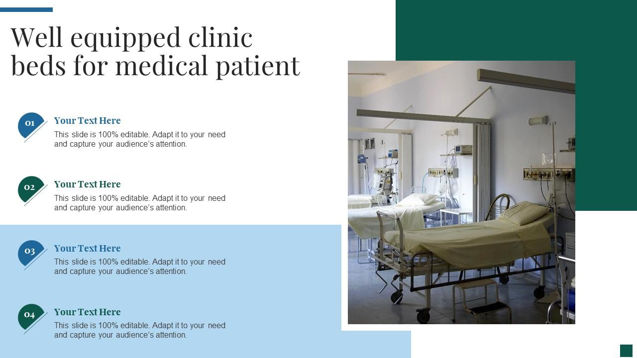 Well Equipped Clinic Beds For Medical Patient Slide01