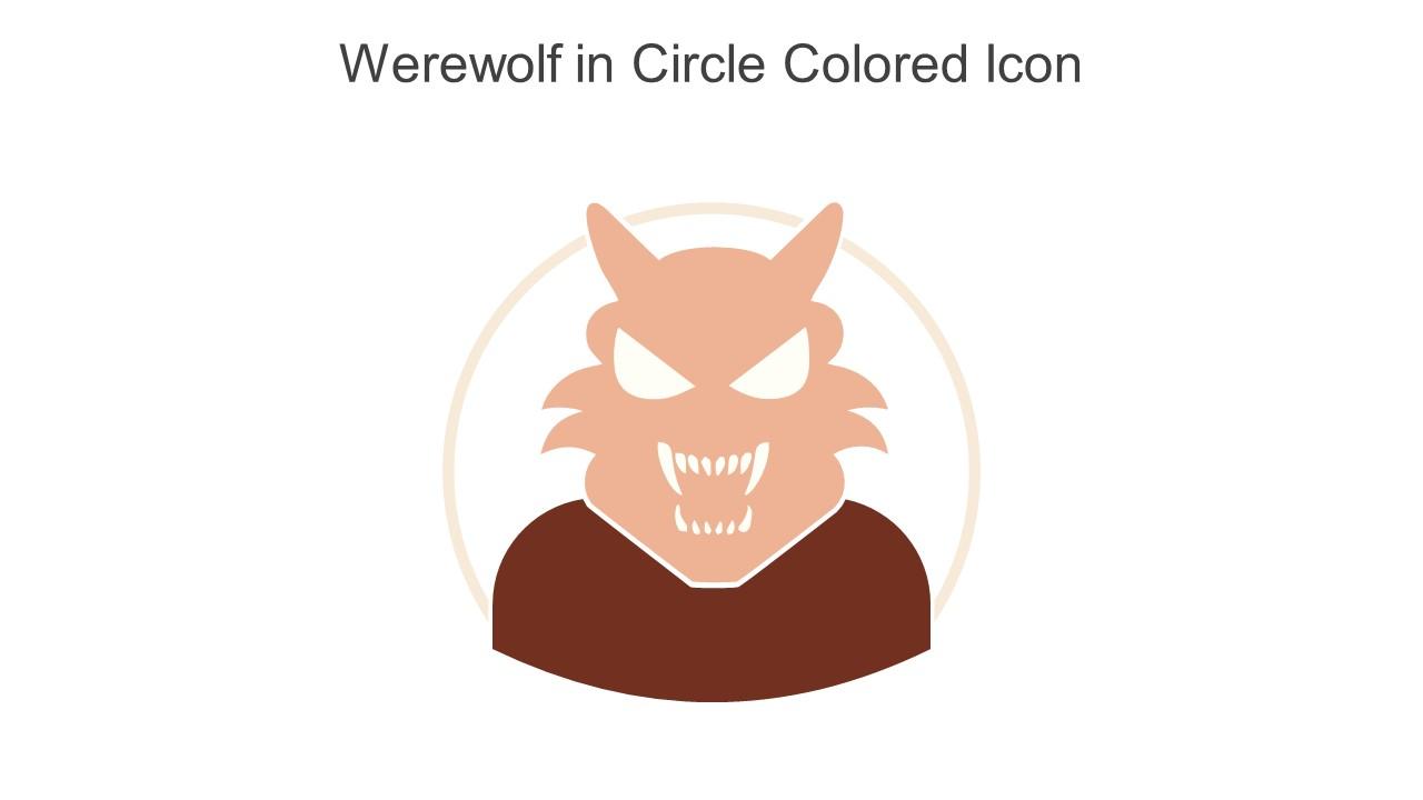 Werewolf In Circle Colored Icon In Powerpoint Pptx Png And Editable Eps ...