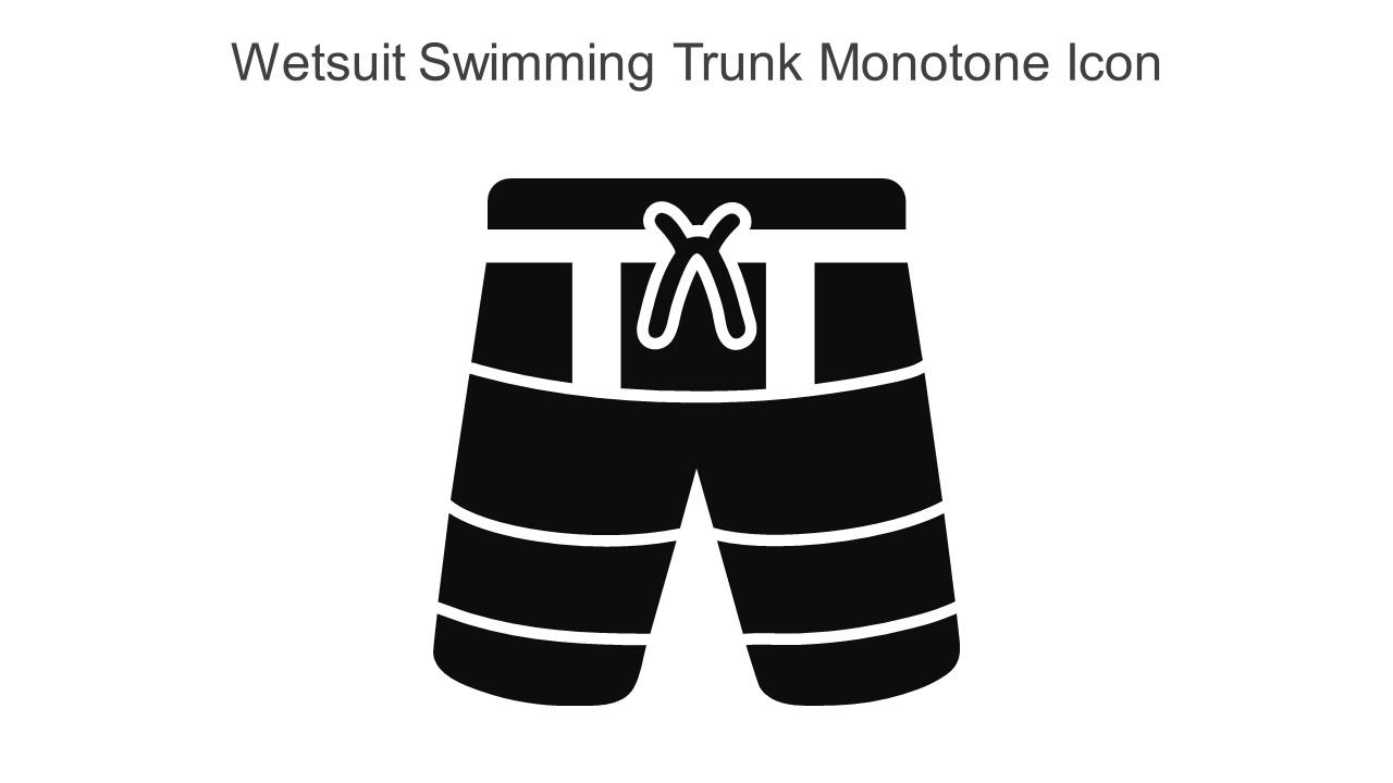 Wetsuit Swimming Trunk Monotone Icon In Powerpoint Pptx Png And ...