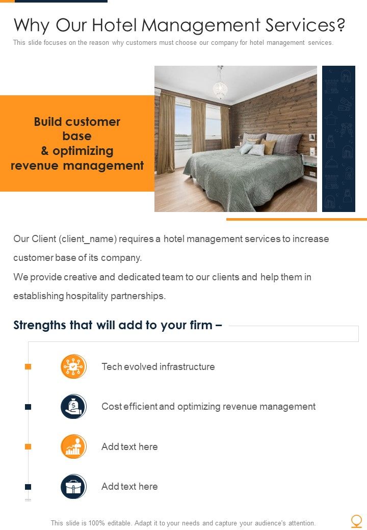 Why Our Hotel Management Services One Pager Sample Example Document