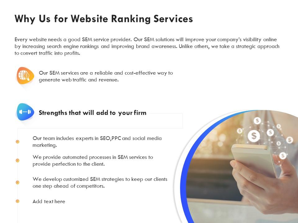 Why us for website ranking services ppt powerpoint presentation gallery master slide Slide01