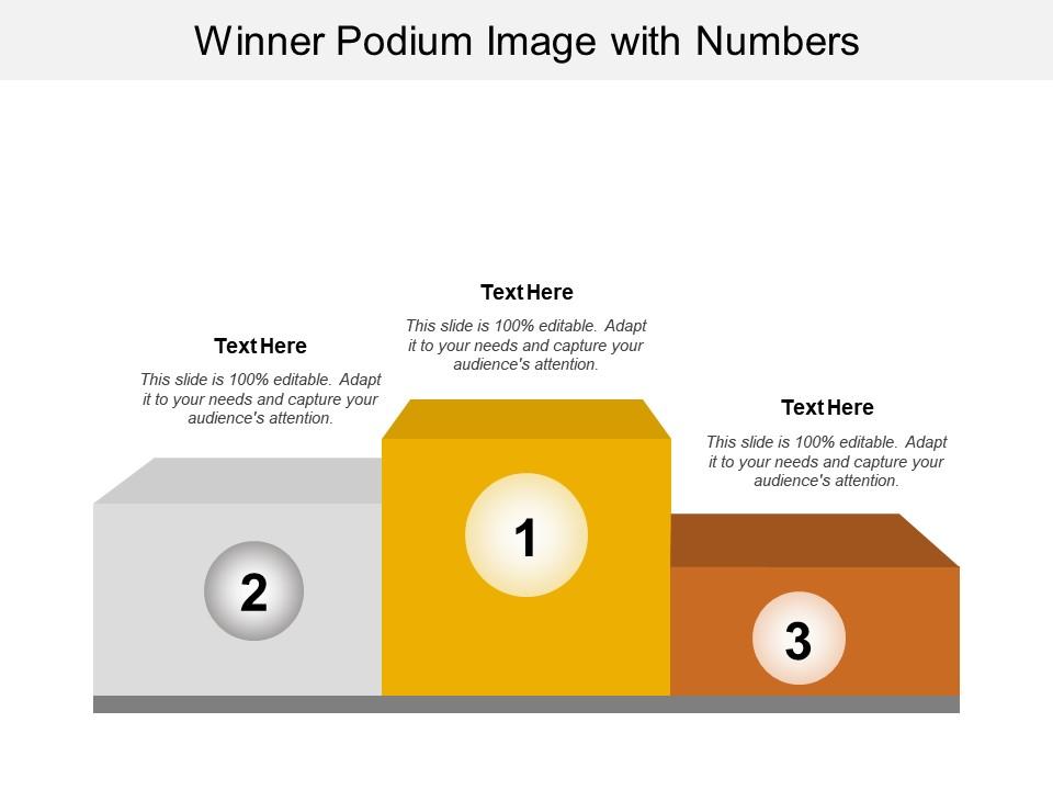 Winner podium image with numbers