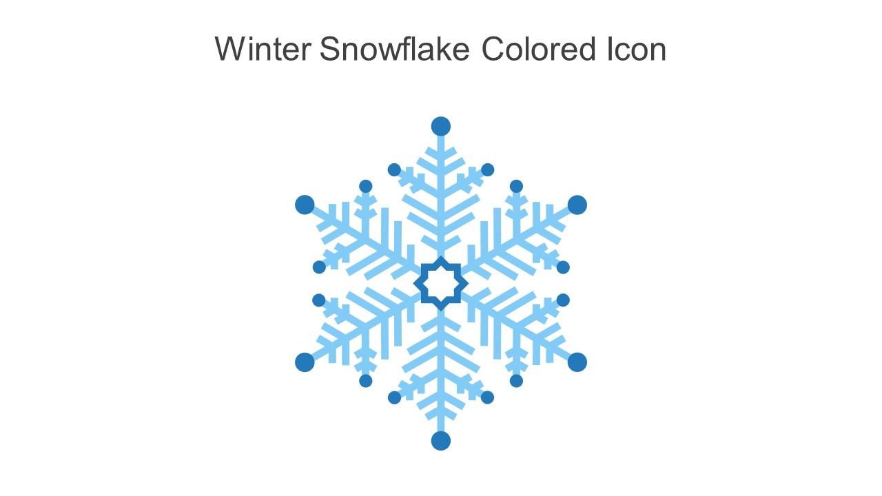 Winter Snowflake Colored Icon In Powerpoint Pptx Png And Editable Eps Format