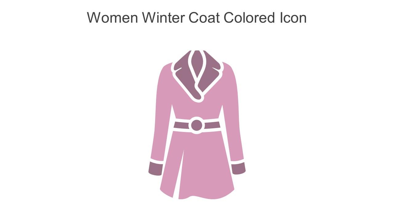 Women Winter Coat Colored Icon In Powerpoint Pptx Png And Editable Eps Format