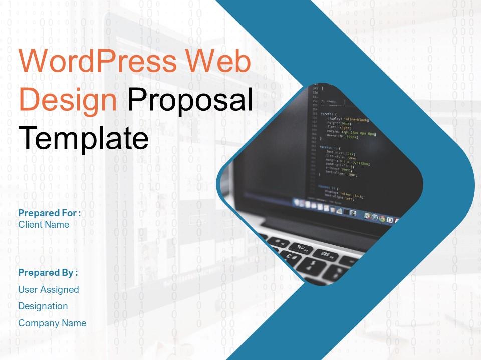 Wordpress Web Design Proposal Template Powerpoint Presentation Slides Slide01