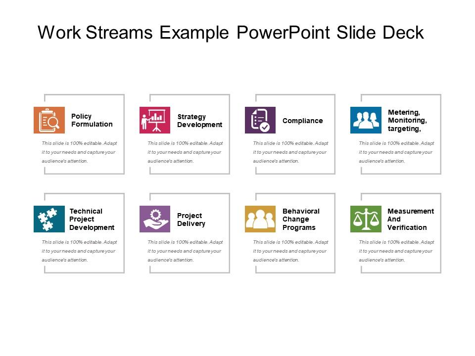 Work streams example powerpoint slide deck Slide01