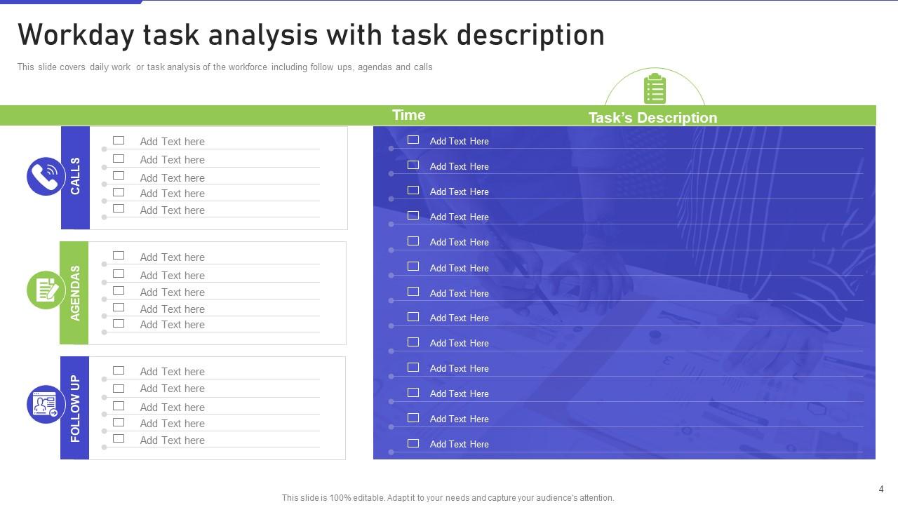 Workday Task Analysis Powerpoint PPT Template Bundles Presentation
