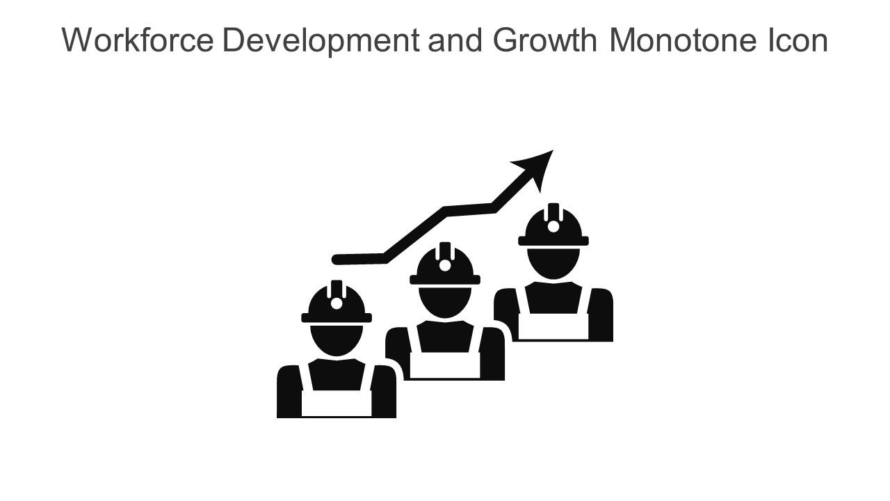 Workforce Development And Growth Monotone Icon In Powerpoint Pptx Png
