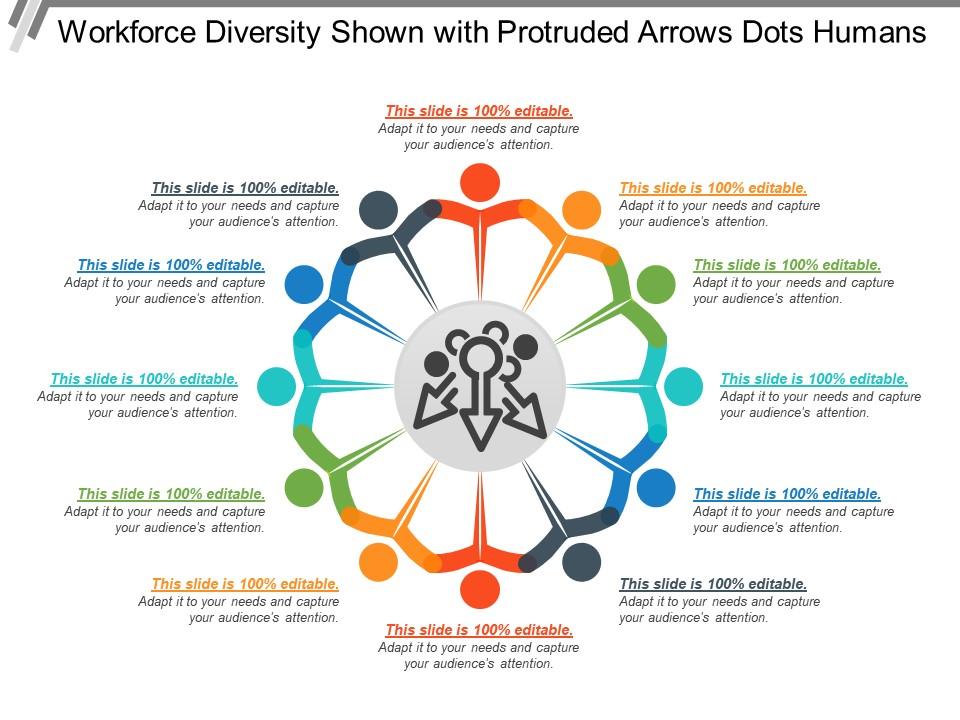 workforce_diversity_shown_with_protruded_arrows_dots_humans_Slide01