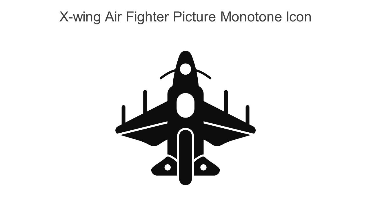 X Wing Air Fighter Picture Monotone Icon In Powerpoint Pptx Png And Editable Eps Format