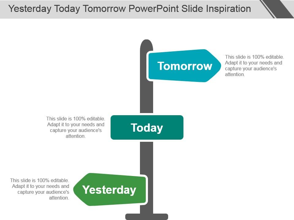 Yesterday today tomorrow powerpoint slide inspiration Slide00