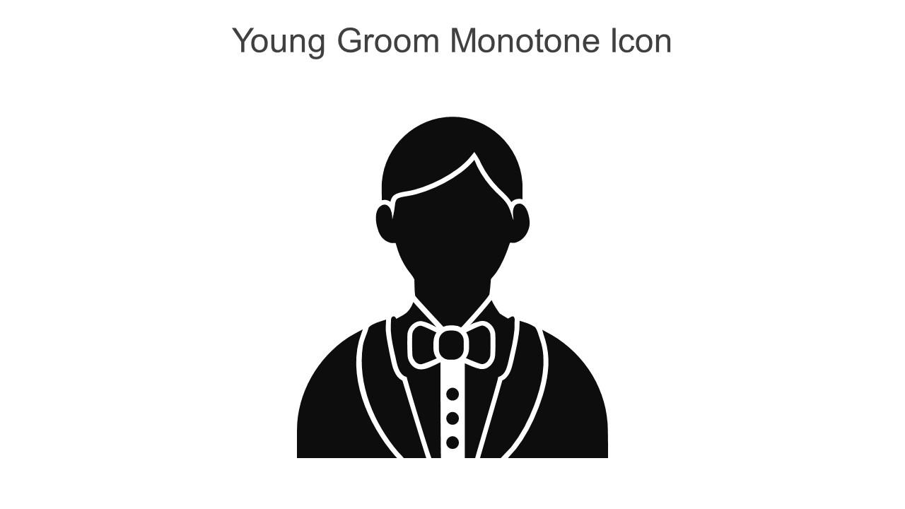 Young Groom Monotone Icon In Powerpoint Pptx Png And Editable Eps Format