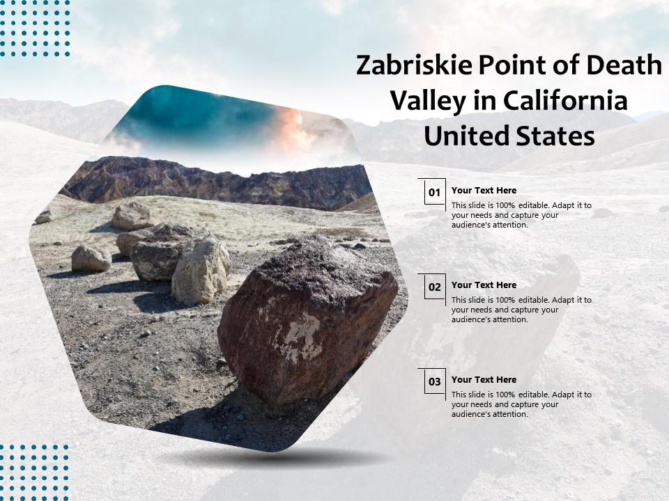 Zabriskie point of death valley in california united states