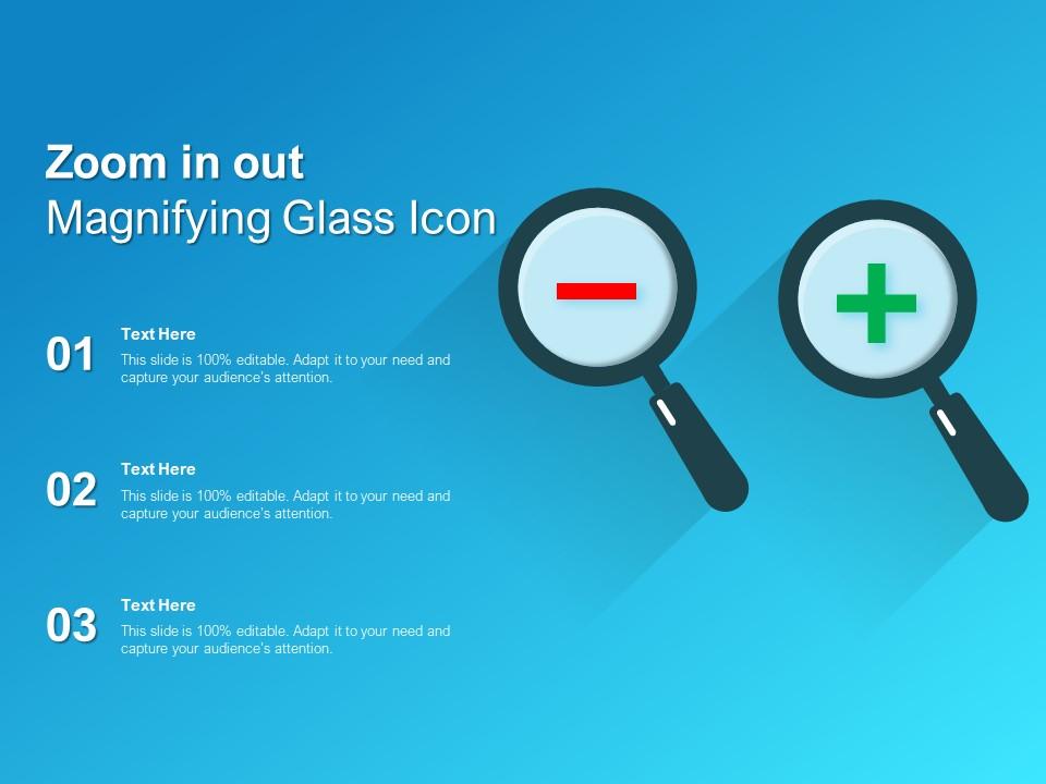 Zoom In Out Magnifying Glass Icon PowerPoint Presentation Images