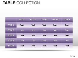 Tables Collection Powerpoint Presentation Slides | PowerPoint Slide ...