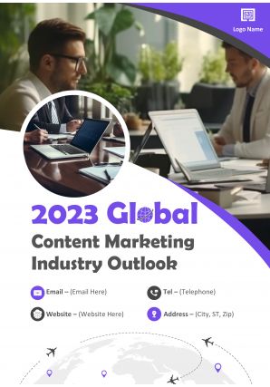 2023 Global Content Marketing Industry Outlook Pdf Word Document IR V