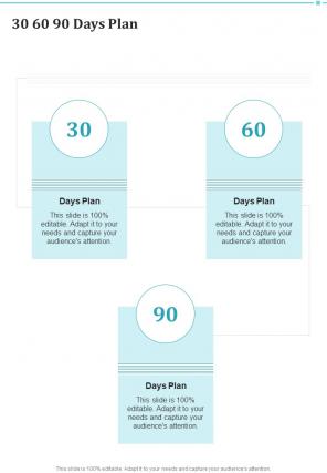 30 60 90 Days Plan Business Purchasing Proposal Template One Pager Sample Example Document