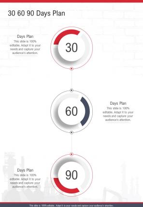 30 60 90 Days Plan Engineering Proposal One Pager Sample Example Document