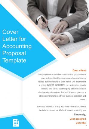 A4 accounting proposal template