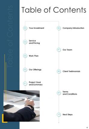 A4 accounting services proposal template