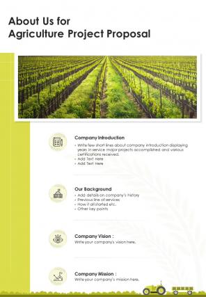 A4 agriculture project proposal template