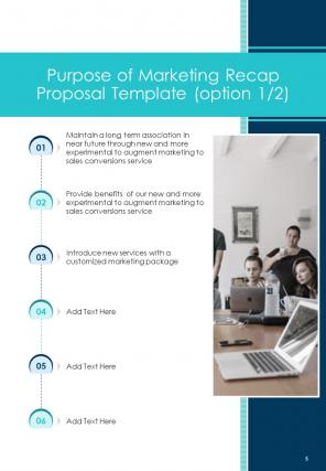 A4 brand marketing recap proposal template