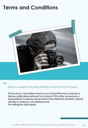 A4 business event photography proposal template