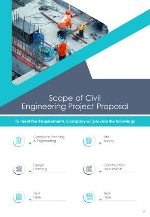 A4 civil engineering project proposal template