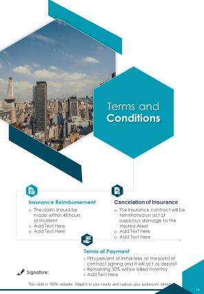 A4 commercial insurance proposal template