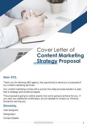 A4 content marketing strategy proposal template