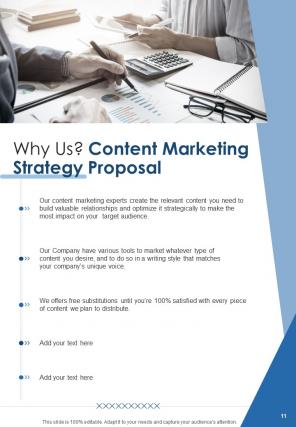 A4 content marketing strategy proposal template