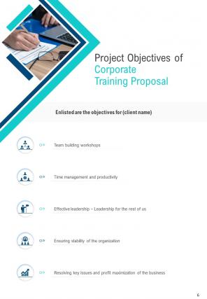 A4 corporate training proposal template