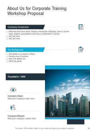 A4 corporate training workshop proposal template