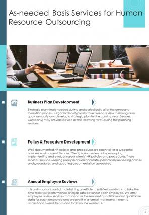 A4 for human resource outsourcing proposal template