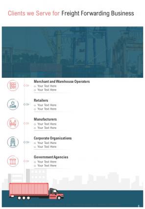 A4 freight forwarding business proposal template