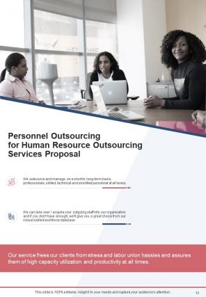 A4 human resource outsourcing services proposal template