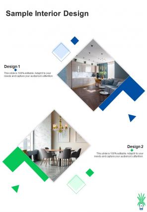 A4 interior design consultation proposal template