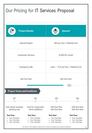A4 it services proposal template