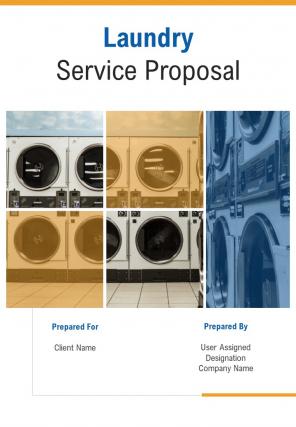 A4 laundry service proposal template
