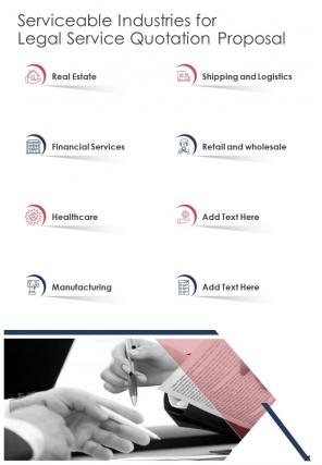 A4 legal service quotation proposal template