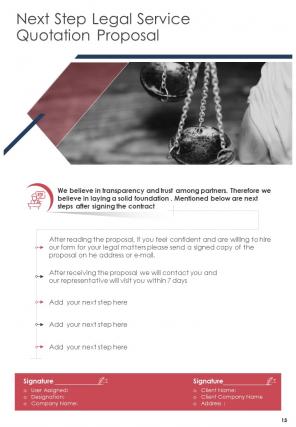 A4 legal service quotation proposal template