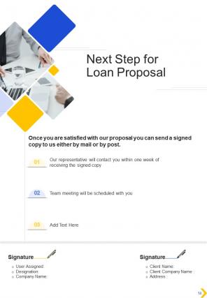 A4 loan proposal template