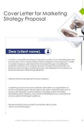 A4 marketing strategy proposal template