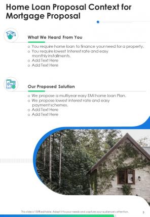 A4 mortgage proposal template