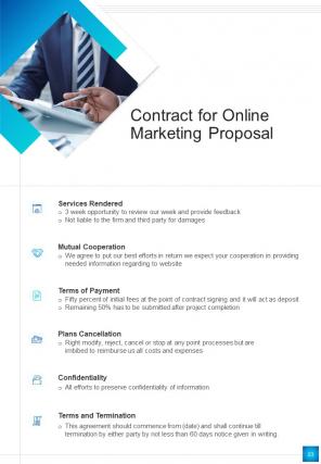 A4 online marketing proposal template