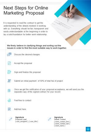 A4 online marketing proposal template