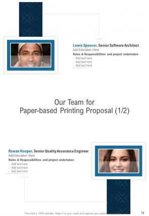 A4 paper based printing proposal template