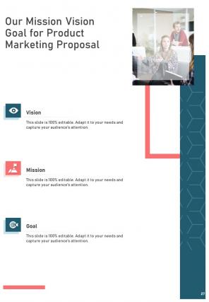 A4 product marketing proposal template