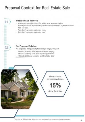 A4 real estate sale proposal template